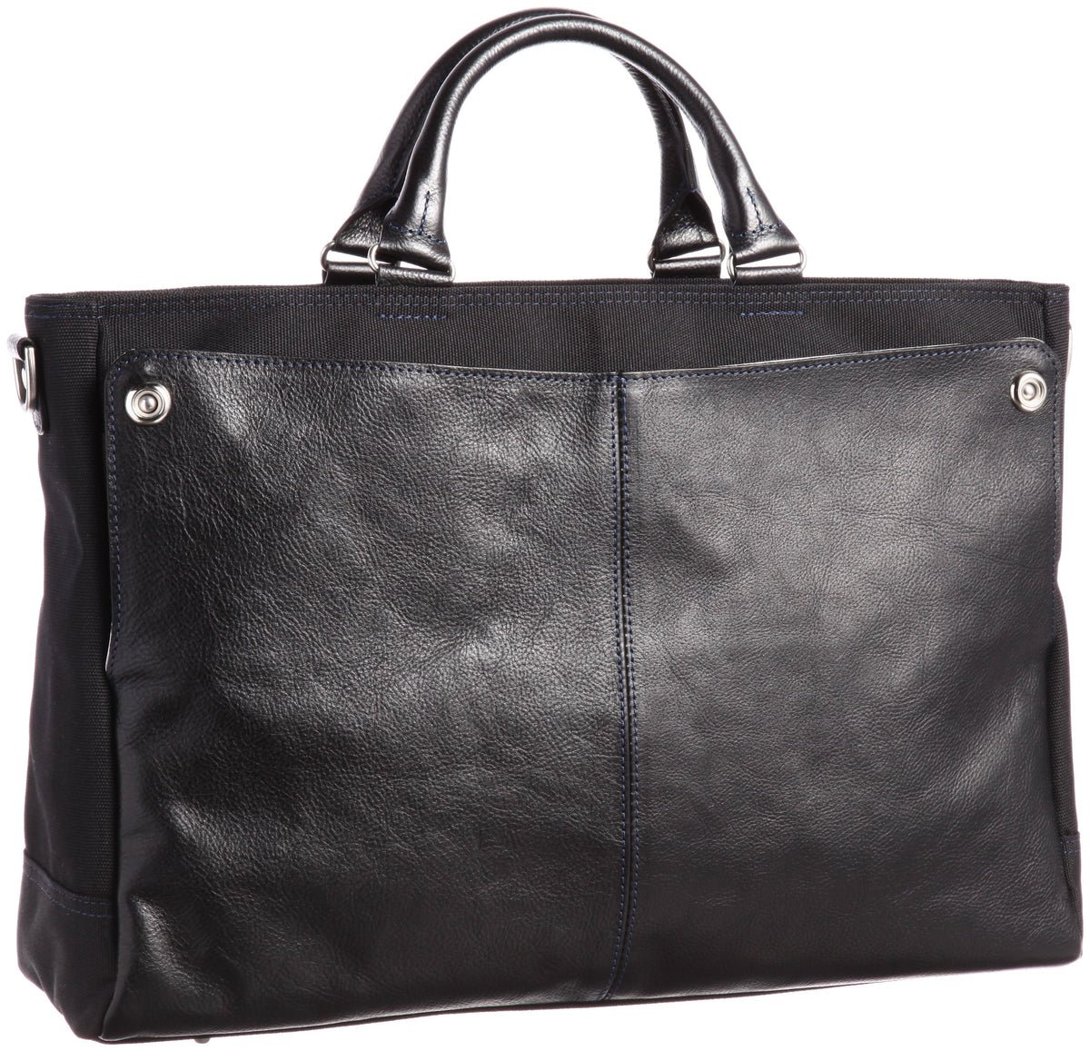 [Origin] Origin [木和田] Cordura Genuine Leather Patchwork Business Bag toyooka Bag Certified - black -