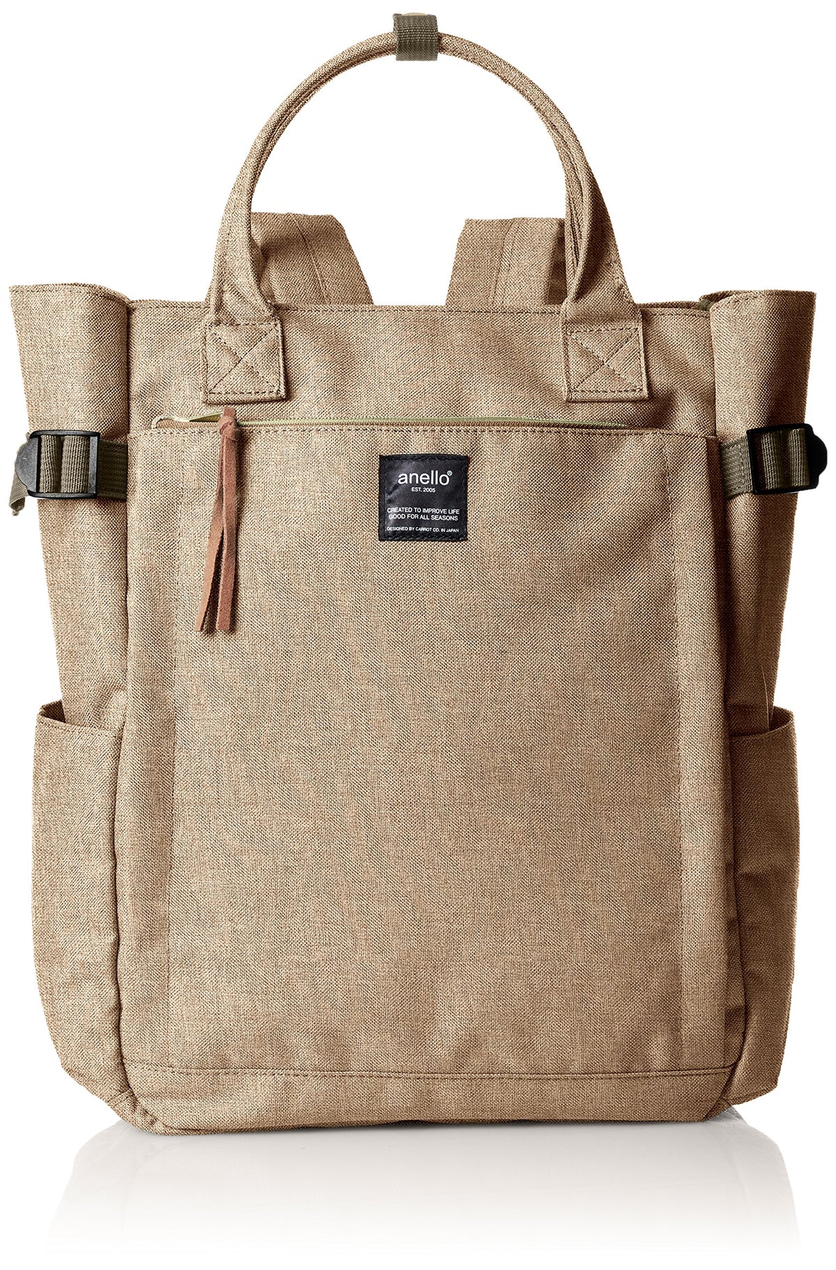 Anello AT-C1225 2-Way Tote Backpack, Large Capacity, A4 POST, beige, F