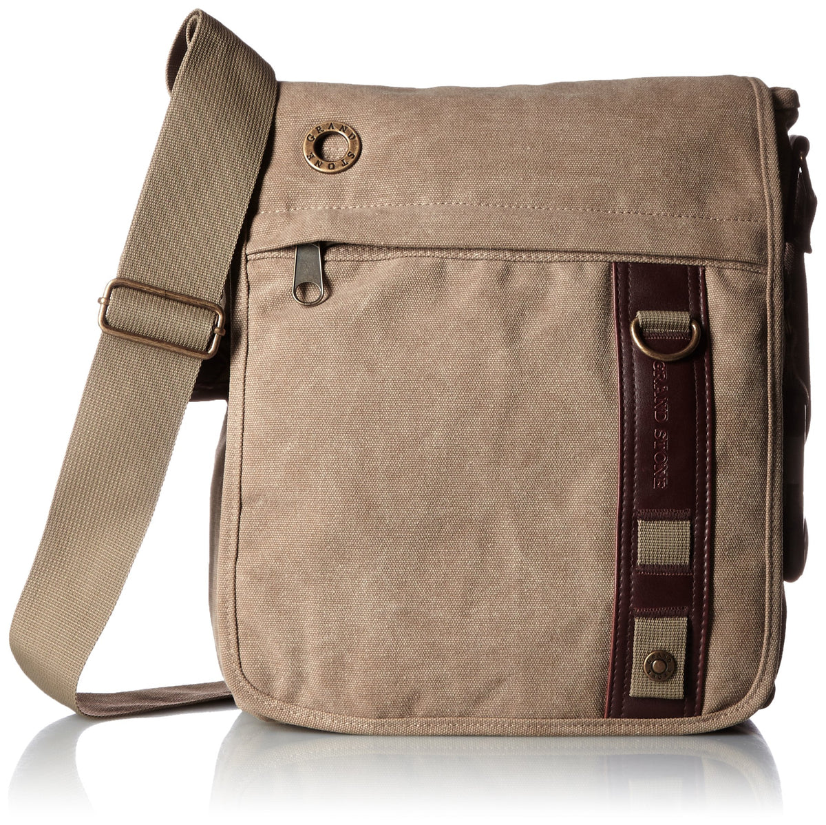 GRAND STONE Shoulder Bag, Mast, Canvas (Washed), Shoulder, beige, One Size