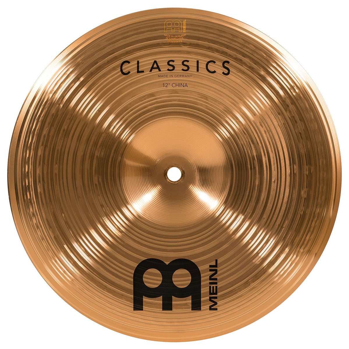 Meinl 12" China Cymbal - Classics Traditional - Made in Germany, 2-YEAR WARRANTY (C12CH)