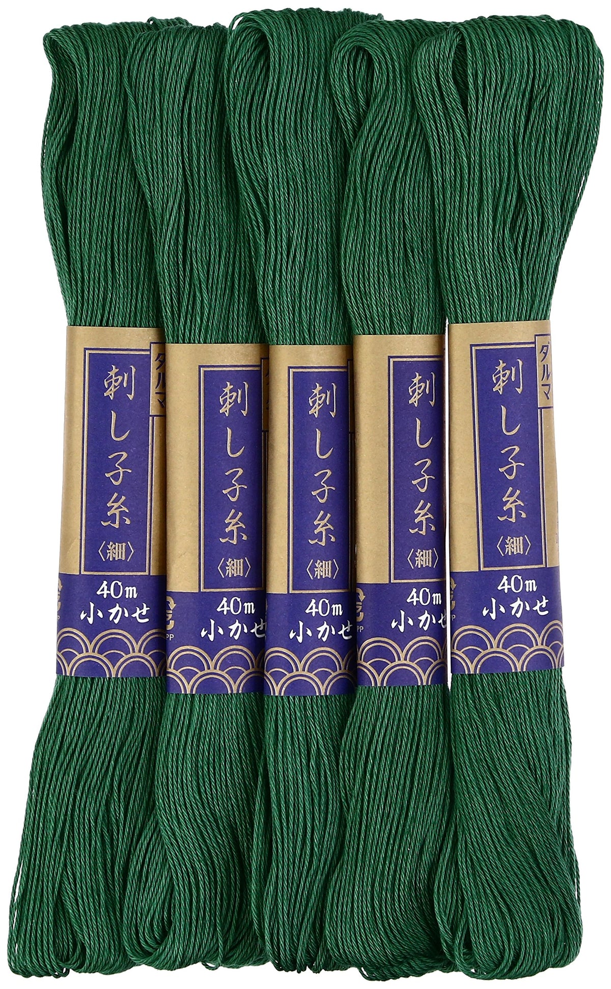 Yokota Sashiko Thread 40m 5x1 (Green)