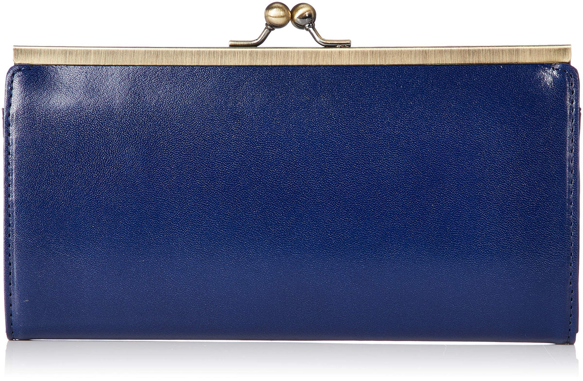 Tachiya X025TO Italy Leather Wallet with Coin Purse Italy Leather Navy