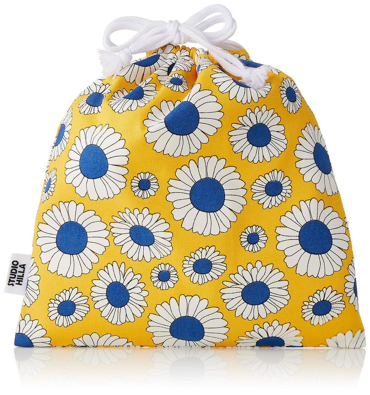 ルネ・デュー René Dieu 15430003 Drawstring Bag, Scandinavian Design, Studio Hilla, Small, Daisy, Yellow
