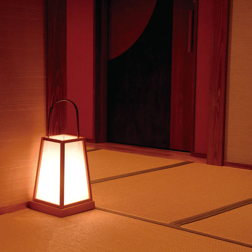 Roji Andon Nishiki (White Wood) - Large